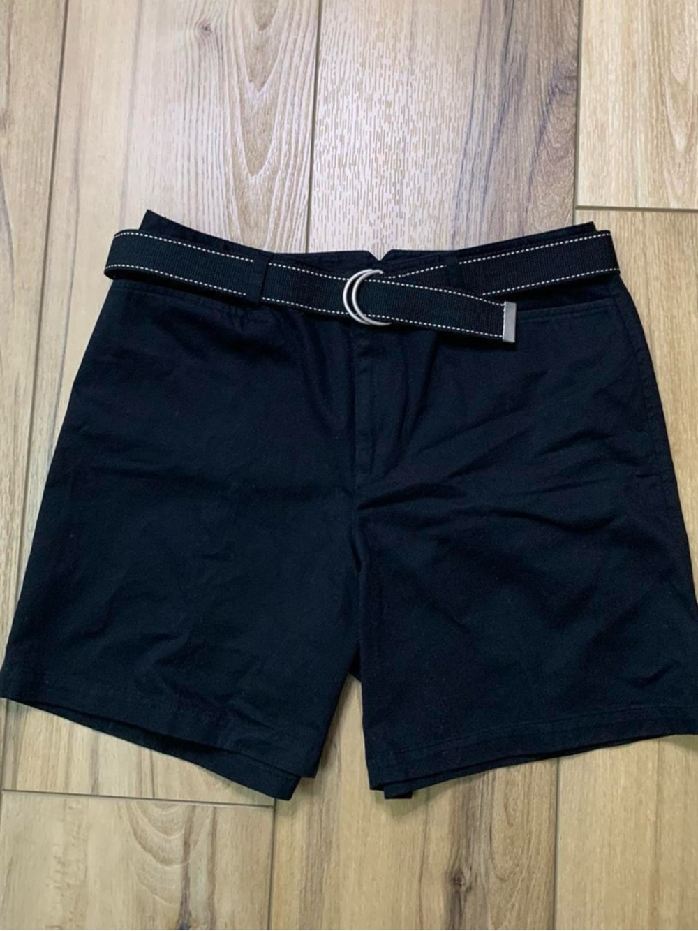 Rafaella Black Womens Shorts with Belt
